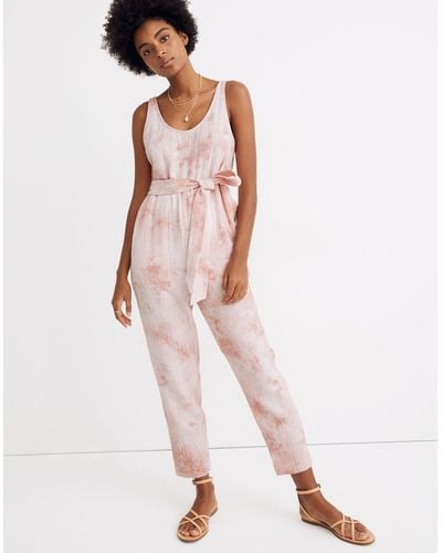 MW Tie-dye Cover-up Jumpsuit - White