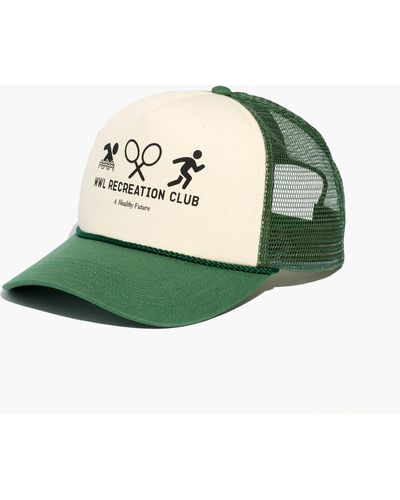 MW L Recreation Club Organic Cotton Trucker Hat - Green