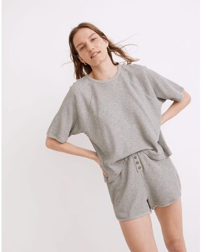 MW Waffle Knit Short Pyjama Set - Grey