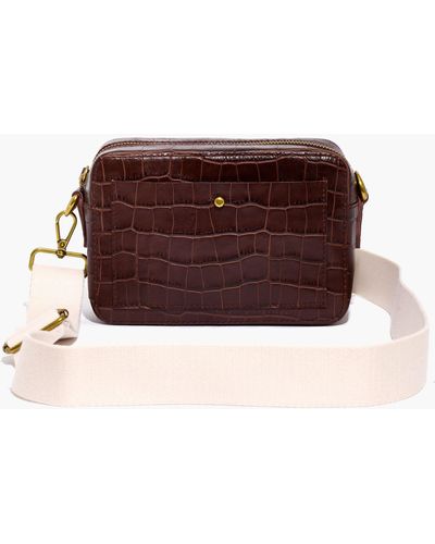 MW The Transport Camera Bag: Croc Embossed Leather Edition - Brown