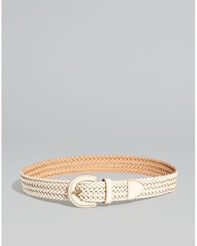 MW Woven Leather Belt - Metallic