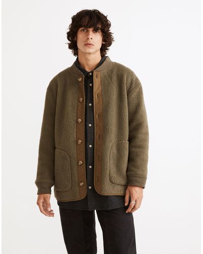 MW (re)sourced Sherpa Shirt-jacket - Brown