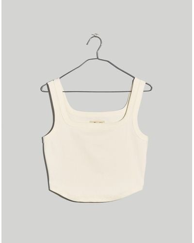 MW The Tailored Crop Tank - White