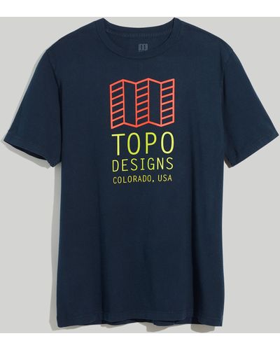 MW Topo Designs® Original Logo Graphic Tee - Blue