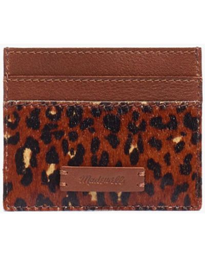 MW The Leather Card Case: Painted Leopard Calf Hair Edition - White
