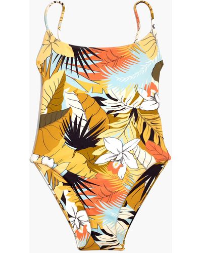 MW Madewell Second Wave Spaghetti-strap One-piece Swimsuit - Multicolour