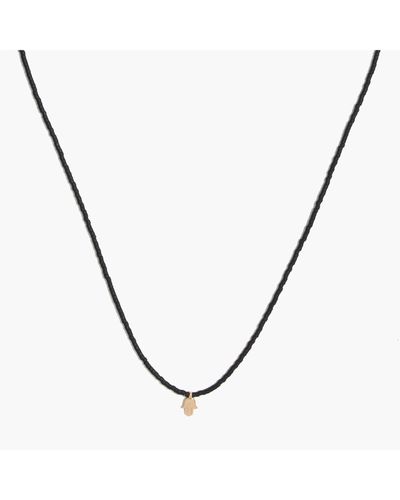 MW Vermeil Charm Beaded Necklace - Metallic