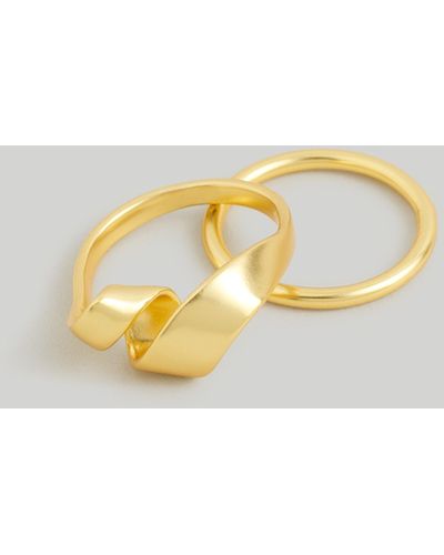 MW Twisted Ribbon Statement Ring - Metallic