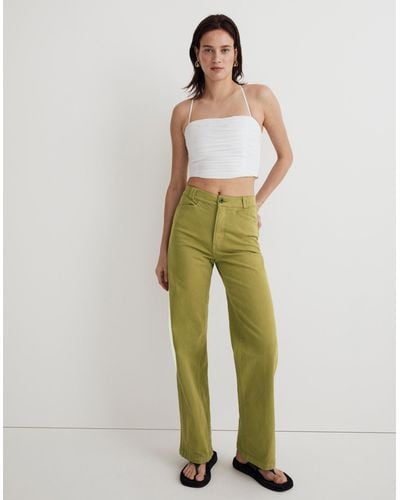 MW The Emmett Wide-leg Pant: Garment Dyed Edition - Green