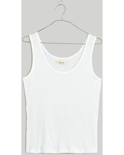 MW Variegated Ribbed Scoopneck Tank - Brown
