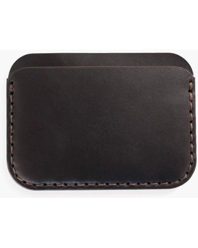 MW Makr Leather Round Wallet - Black