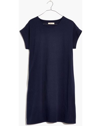 MW Plus Organic Cotton Cap-sleeve Tee Dress - Blue