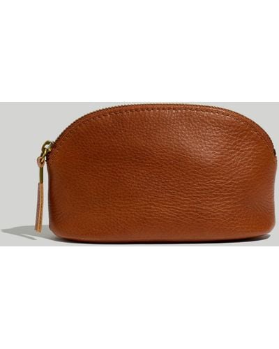 MW The Leather Makeup Pouch - Brown