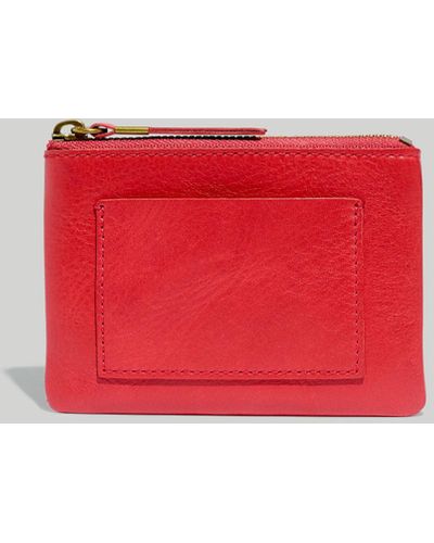 MW The Leather Pocket Pouch Wallet - Red