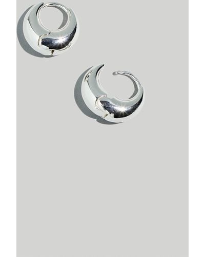 MW Puffy Hoop Earrings - Metallic