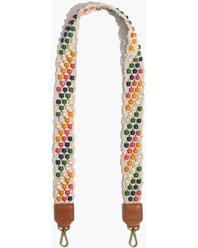 MW The Shoulder Strap: Beaded Edition - White