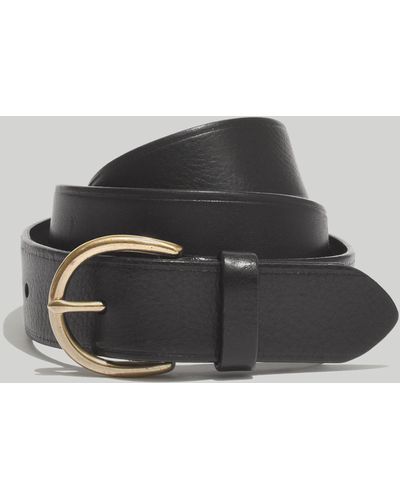 MW Madewell Medium Perfect Leather Belt - Black