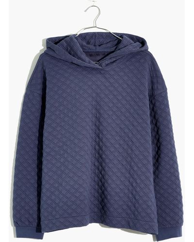 MW (re)sourced Quilted Hoodie Sweatshirt - Blue