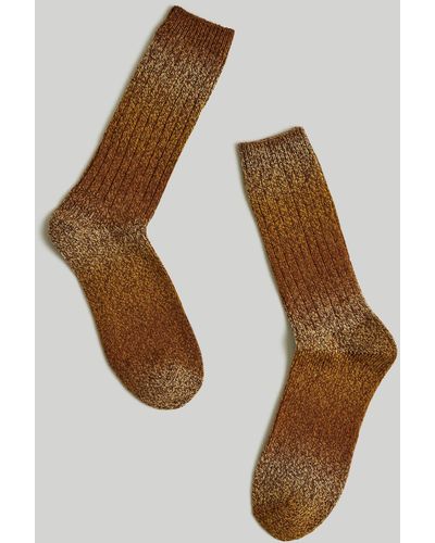 MW Space-dyed Crew Socks - Natural