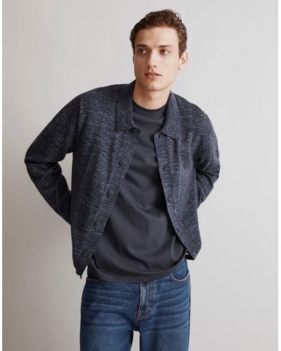 MW Button-front Sweater-jacket - Blue