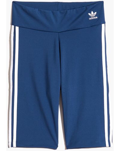 MW Adidas® Originals Three-stripe Biker Shorts - Blue