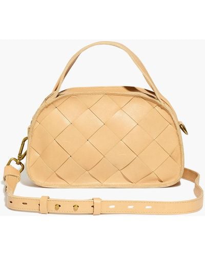 MW The Sydney Zip-top Crossbody Bag: Woven Leather Edition - Natural
