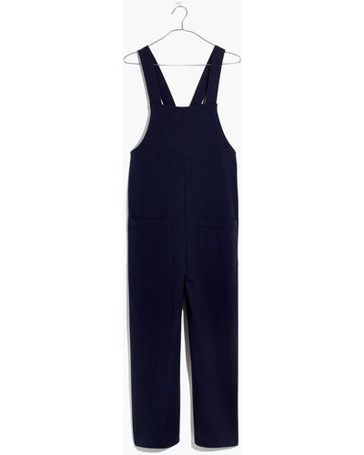 MW Knit Patch-pocket Overalls - Blue