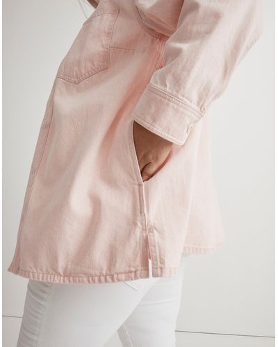 MW Plus Denim Shirt-jacket: Botanical Yarn-dye Edition - Pink
