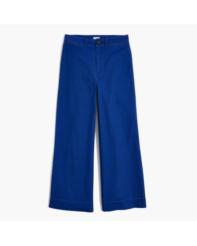 MW Tall Emmett Wide-leg Crop Trousers - Blue