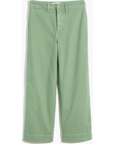 MW Petite Curvy Slim Emmett Wide-leg Crop Pants - Green