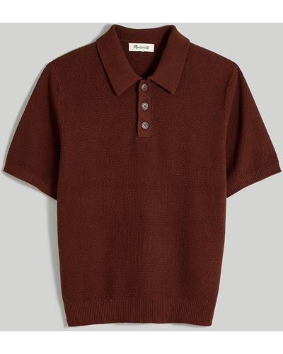 MW Textured Cotton-linen Blend Sweater Polo - Multicolor