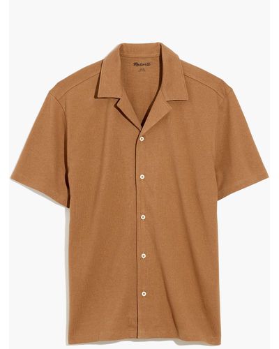 MW Knit Easy Short-sleeve Camp Shirt - Brown