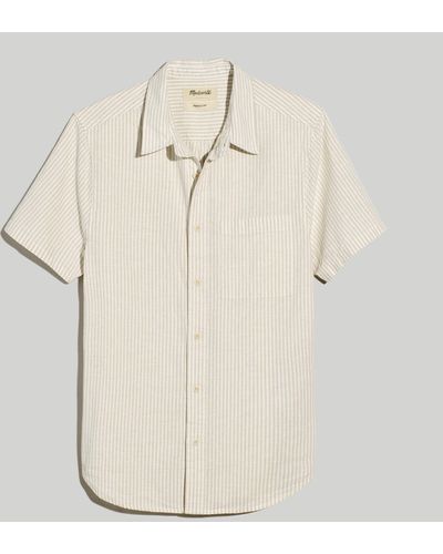 MW Hemp-cotton Perfect Short-sleeve Shirt - Blue
