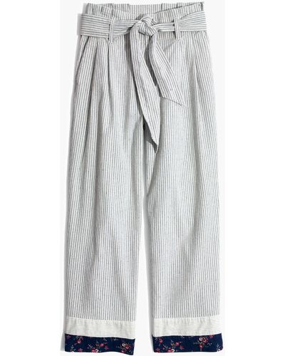 MW Madewell X The New Denim Project® Patchwork Paperbag Trousers - White