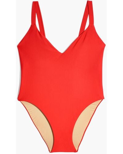 MW Madewell Second Wave Maillot One-piece Swimsuit - Red