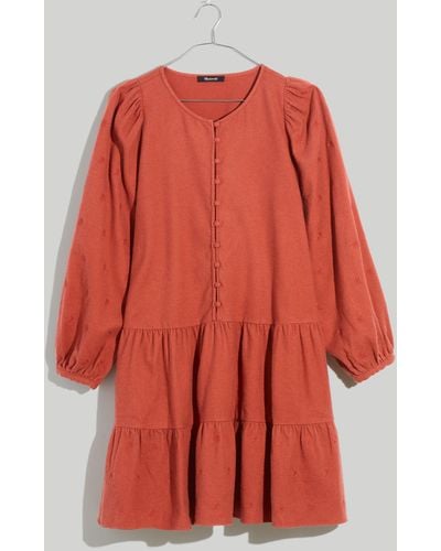 MW Flannel Mini Dress - Red
