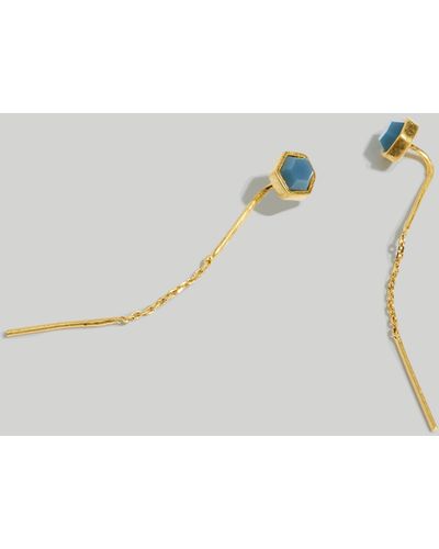 MW Resin Threader Earrings - Metallic