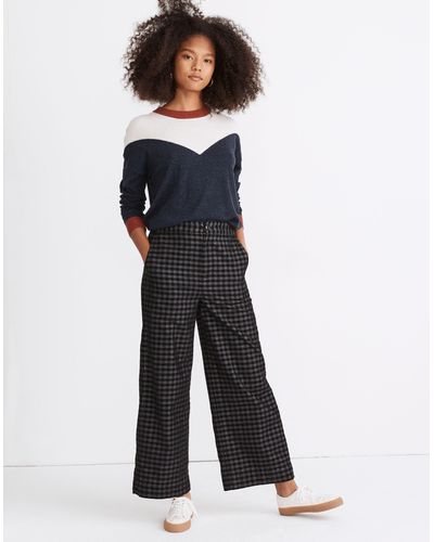 MW Huston Button-front Ankle Trousers - Blue