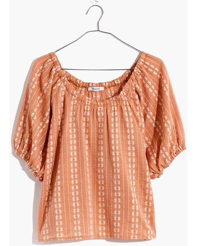 MW Puff-sleeve Swing Top - Natural