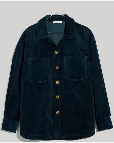 MW Corduroy Kentwood Oversized Shirt-jacket - Blue