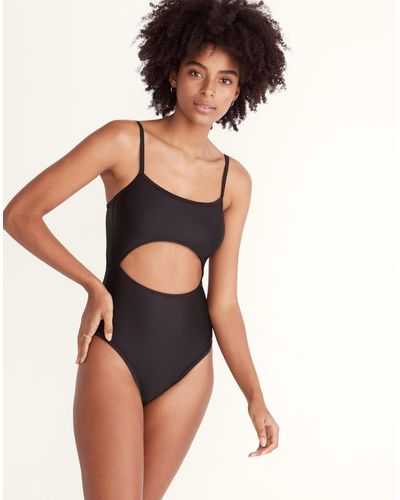 MW Madewell Second Wave Cutout One-piece Swimsuit - Black