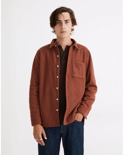 MW (re)sourced Fleece Button-up Shirt - Brown