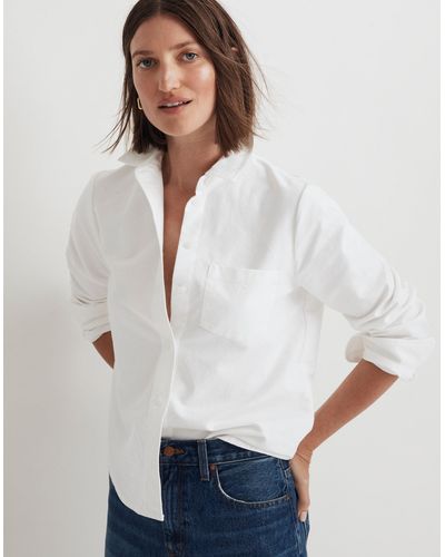 MW Oxford Button-up Shrunken Shirt - White