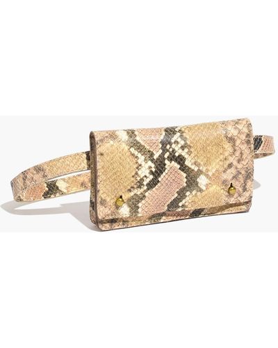 MW The Leather Belt Bag: Snake Embossed Edition - Natural
