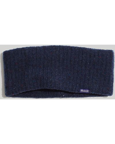 MW Ribbed-knit Headband - Blue