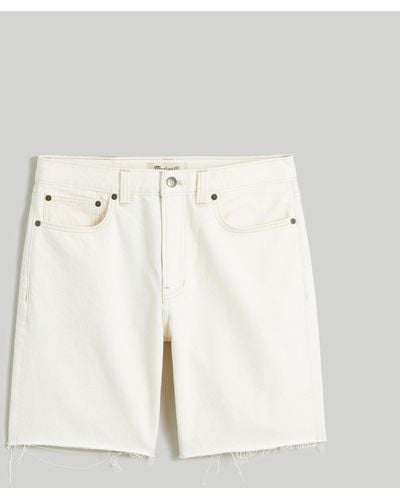 MW 8" Denim Shorts - White