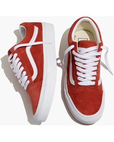 MW Vans® Old Skool Lace-up Sneakers - Red