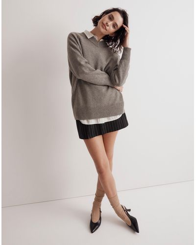 MW (re)generative Wool V-neck Sweater - Gray