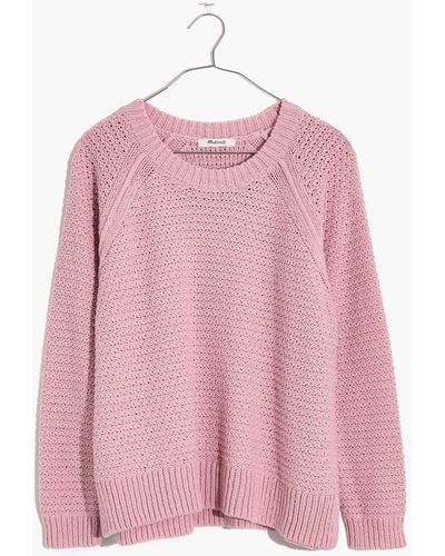MW Open-stitch Hopedale Pullover Sweater - Pink
