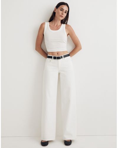 MW Low-rise Superwide-leg Jeans - White